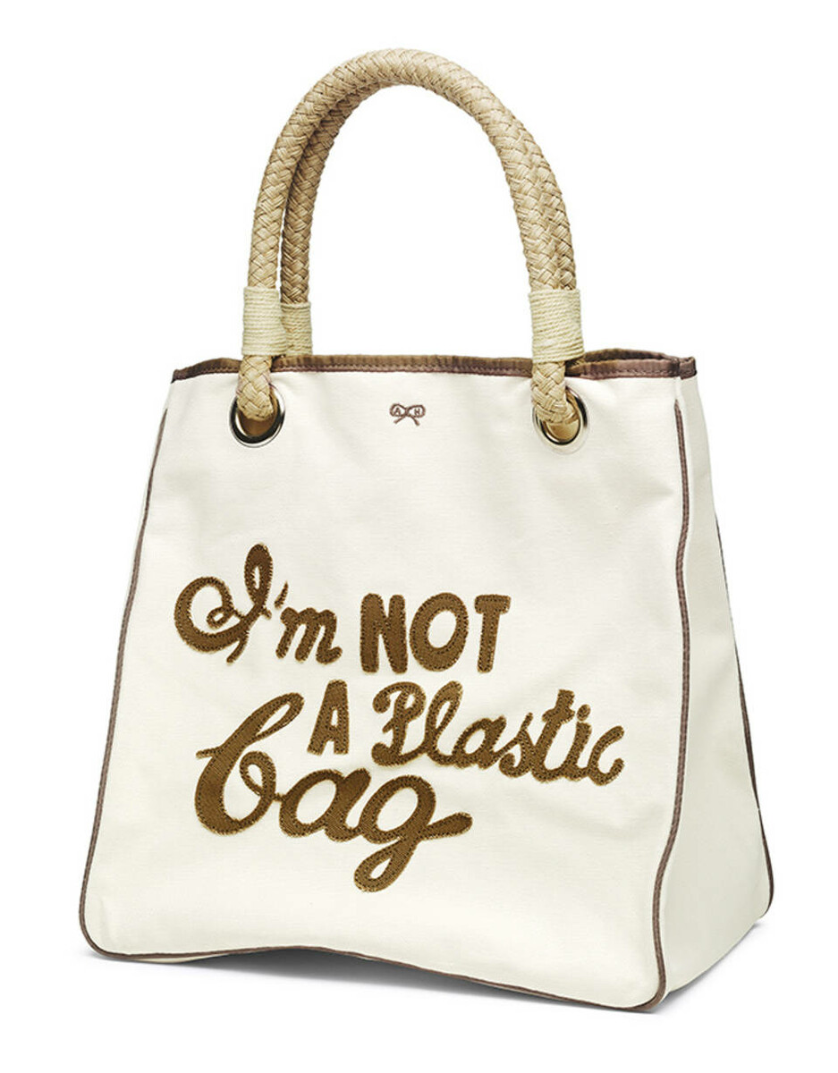 anya hindmarch and we are what we do im not a plastic bag tote bag 2007 london c victoria and albert museum london